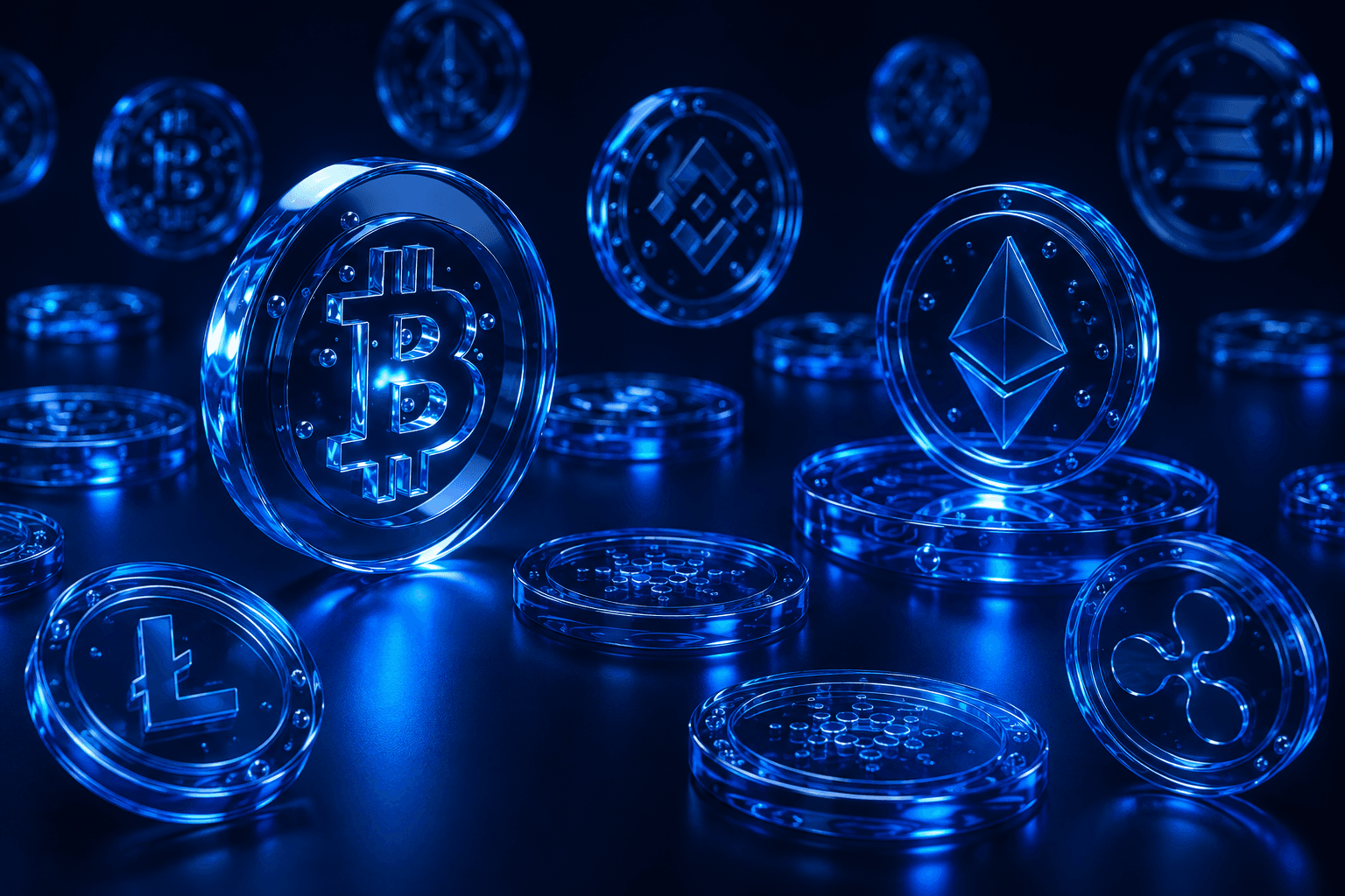 MongaPay — crystalline cryptocurrency coins